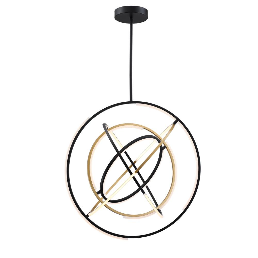Trilogy Collection Integrated LED 32 in. Pendant, Black and Gold