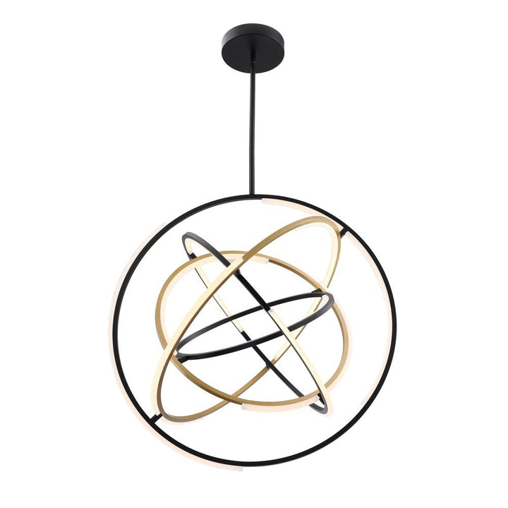 Trilogy Collection Integrated LED 32 in. Pendant, Black and Gold