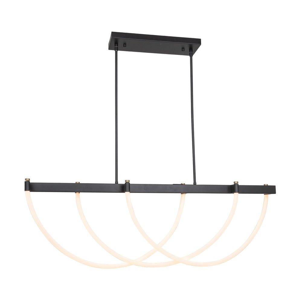 Cascata Collection Island Light Black and Brushed Brass