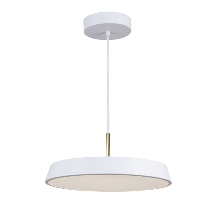 Lexi Collection 1-Light 12" Pendant White