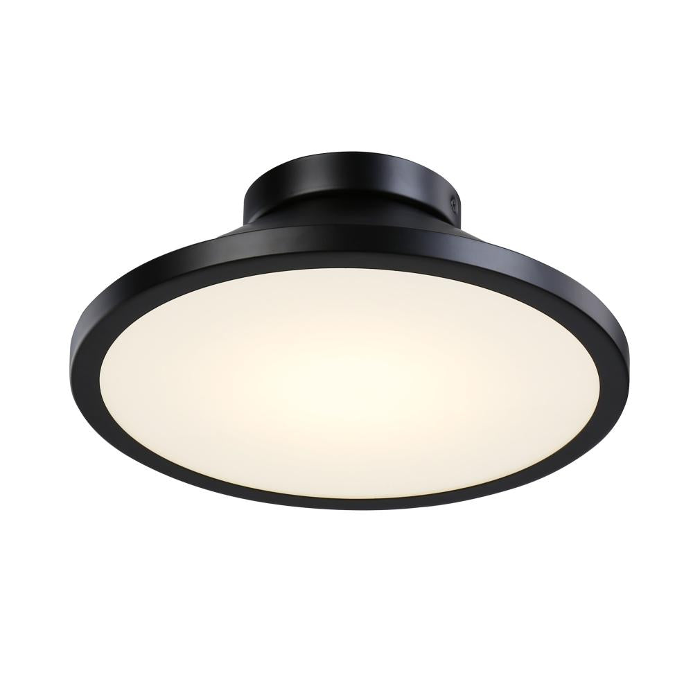 Lucida Collection Integrated LED Flush Mount, Black