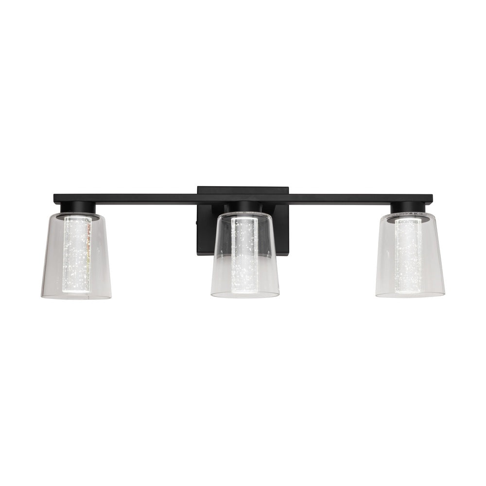 Dalton Collection 3-Light Bathroom Vanity Fixture Black