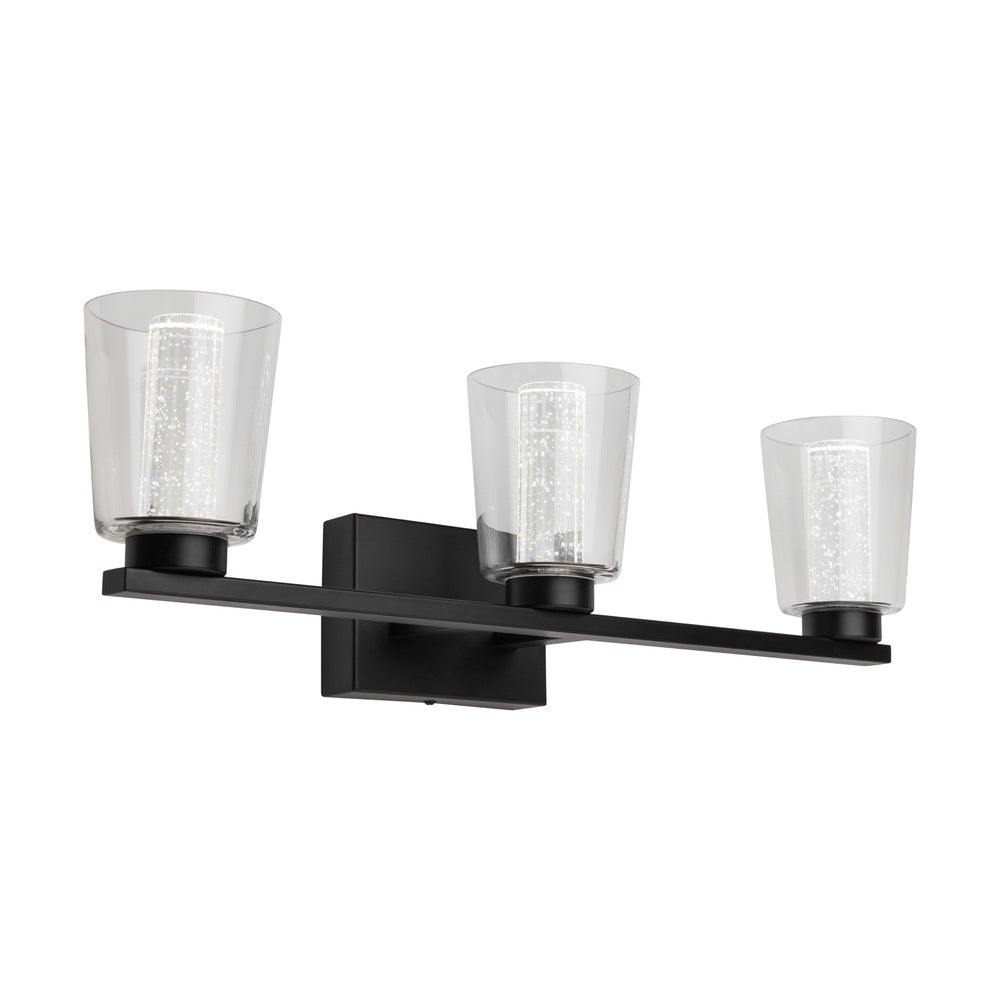 Dalton Collection 3-Light Bathroom Vanity Fixture Black