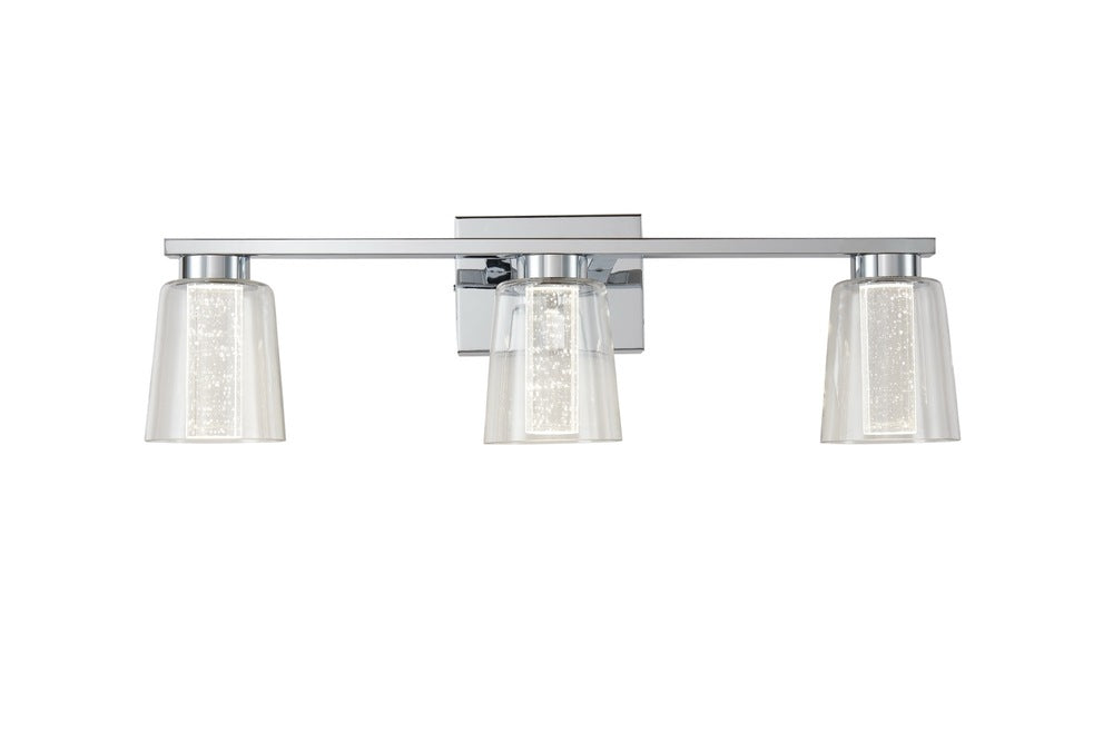 Dalton Collection 3-Light Bathroom Vanity Fixture Chrome