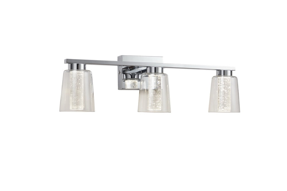 Dalton Collection 3-Light Bathroom Vanity Fixture Chrome