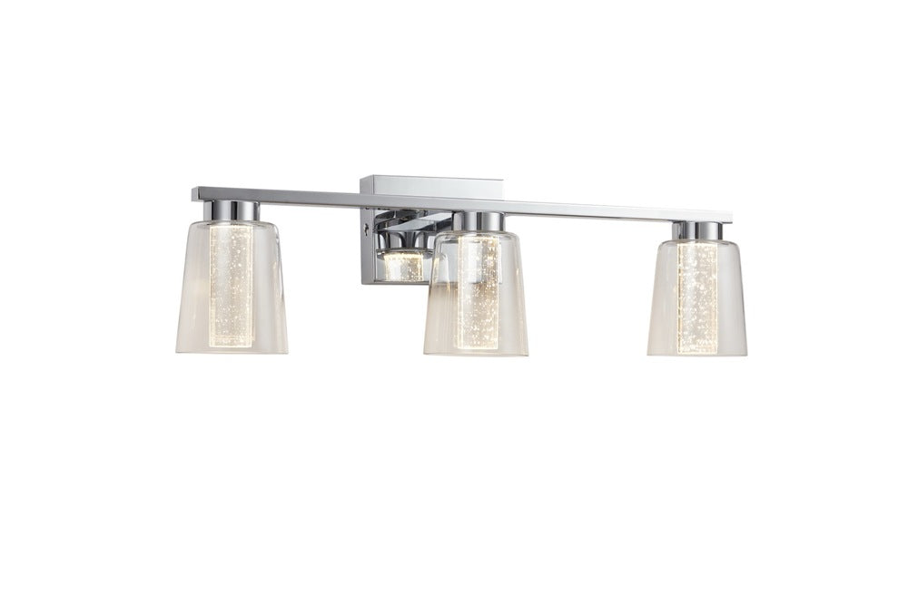 Dalton Collection 3-Light Bathroom Vanity Fixture Chrome