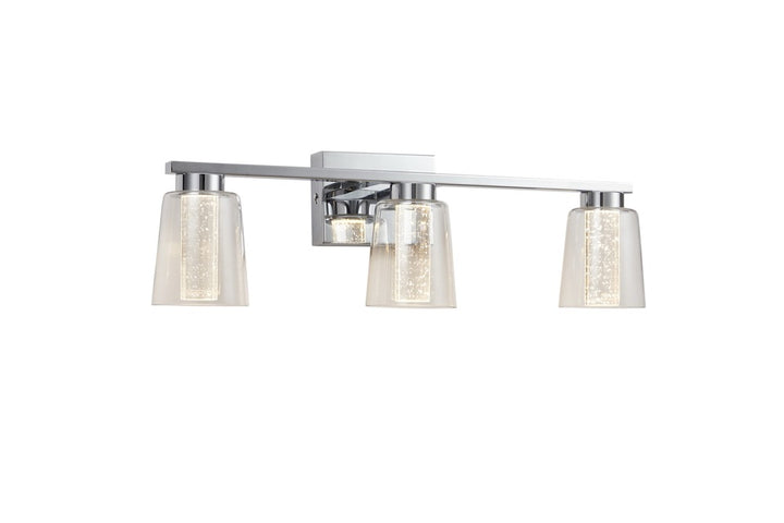 Dalton Collection 3-Light Bathroom Vanity Fixture Chrome