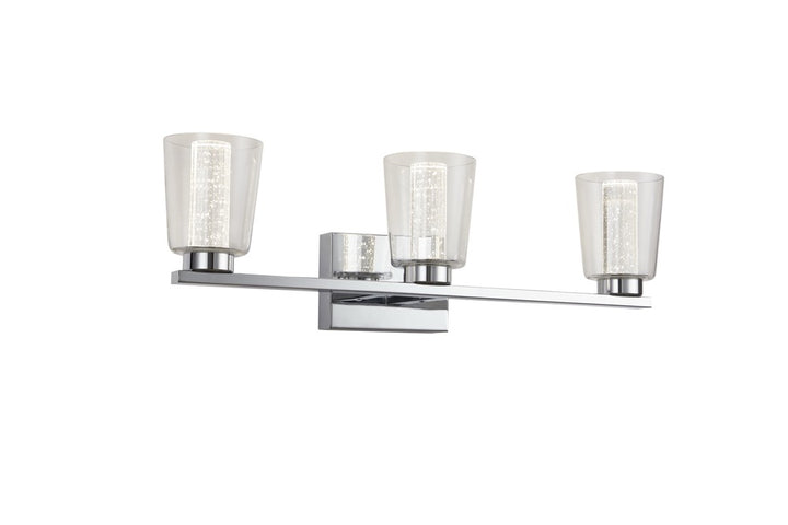 Dalton Collection 3-Light Bathroom Vanity Fixture Chrome