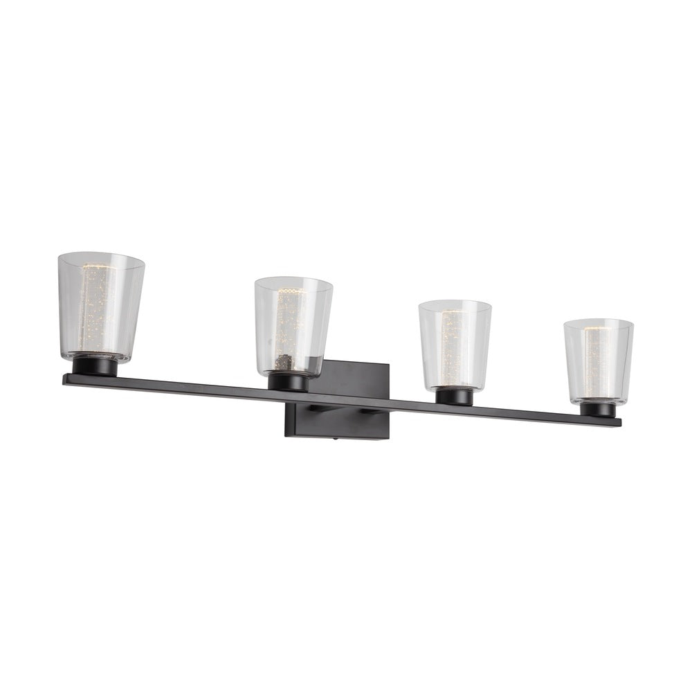 Dalton Collection 4-Light Bathroom Vanity Fixture Black