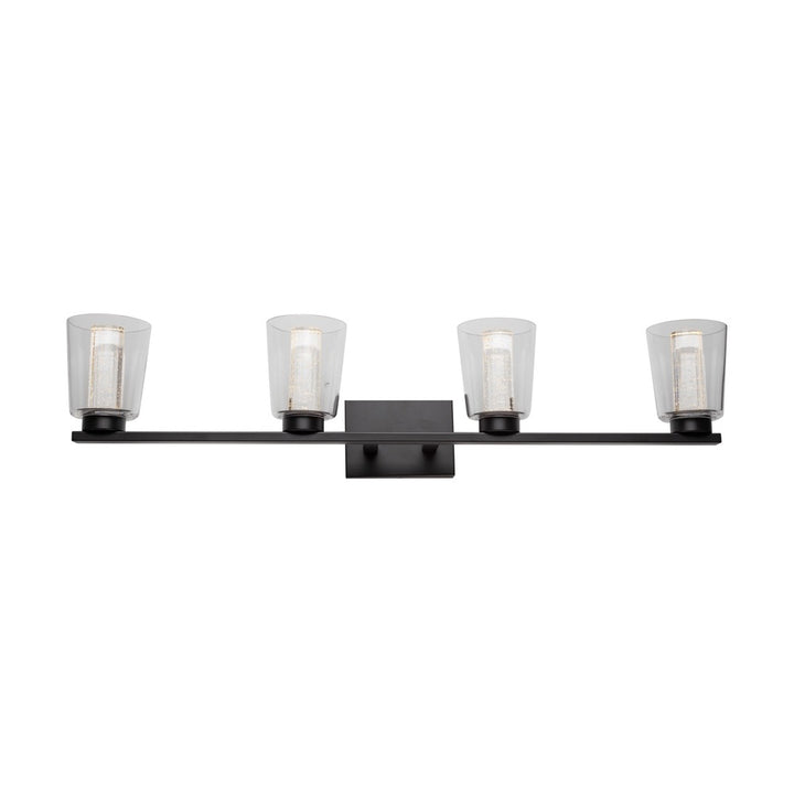 Dalton Collection 4-Light Bathroom Vanity Fixture Black