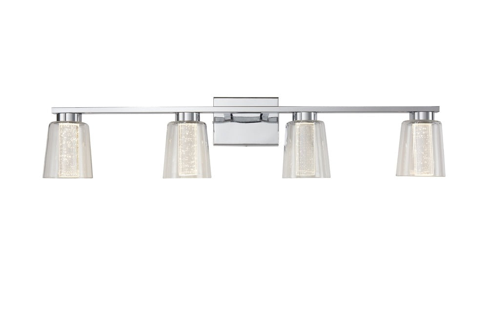 Dalton Collection 4-Light Bathroom Vanity Fixture Chrome