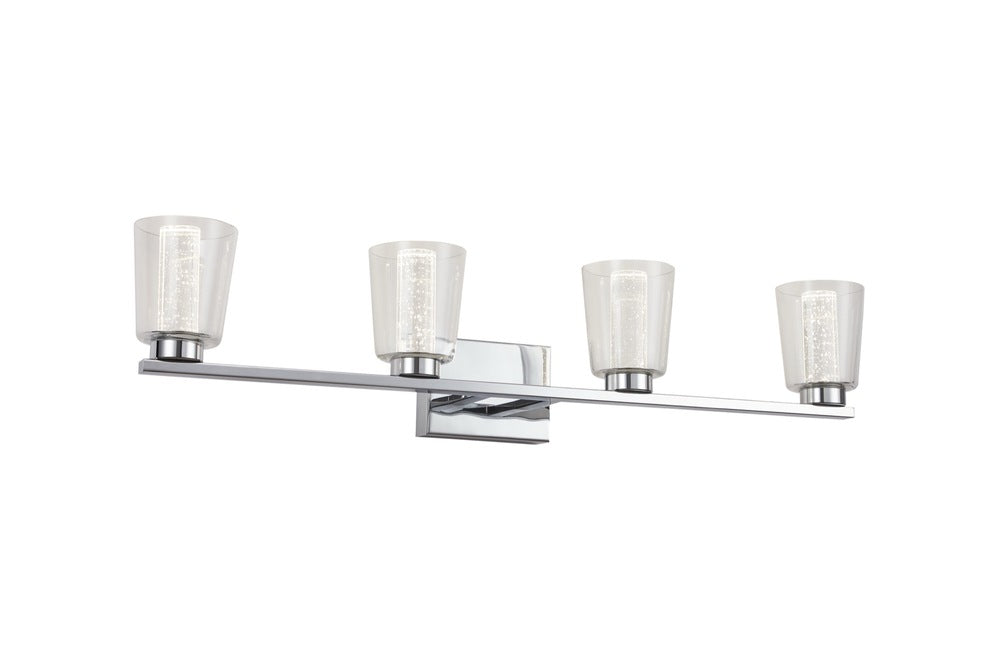 Dalton Collection 4-Light Bathroom Vanity Fixture Chrome