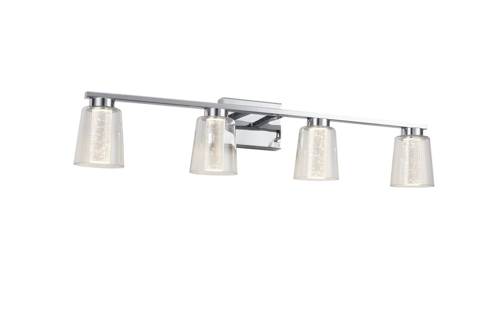Dalton Collection 4-Light Bathroom Vanity Fixture Chrome
