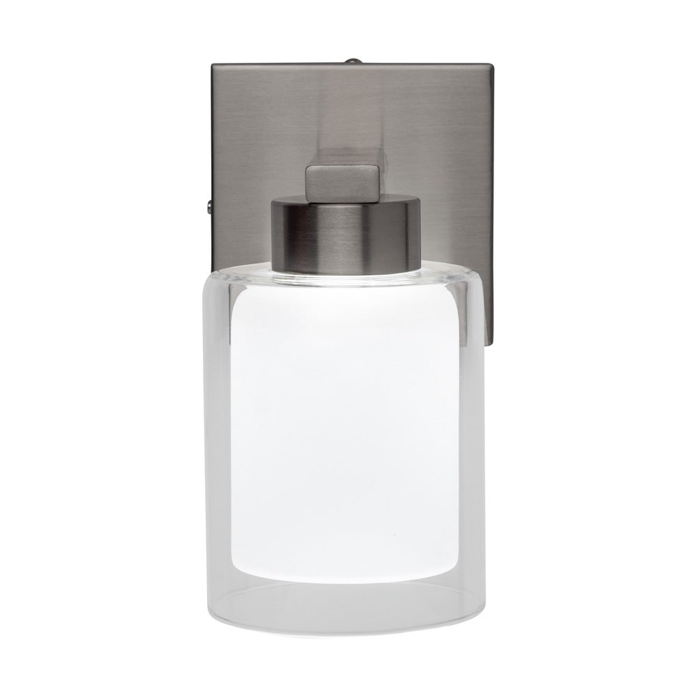 Saville Collection 1-Light Bathroom Sconce Brushed Nickel