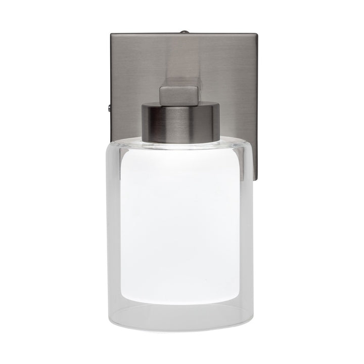 Saville Collection 1-Light Bathroom Sconce Brushed Nickel