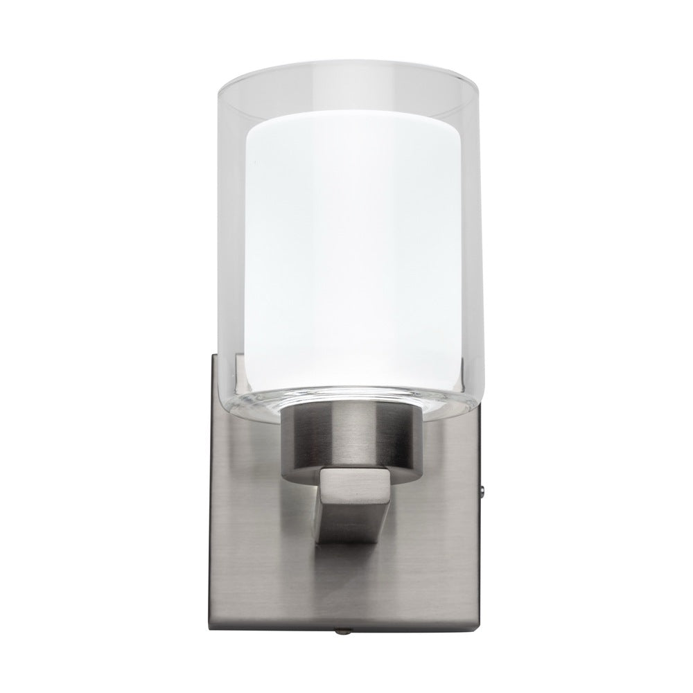 Saville Collection 1-Light Bathroom Sconce Brushed Nickel