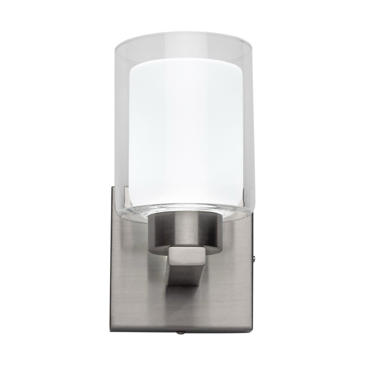 Saville Collection 1-Light Bathroom Sconce Brushed Nickel