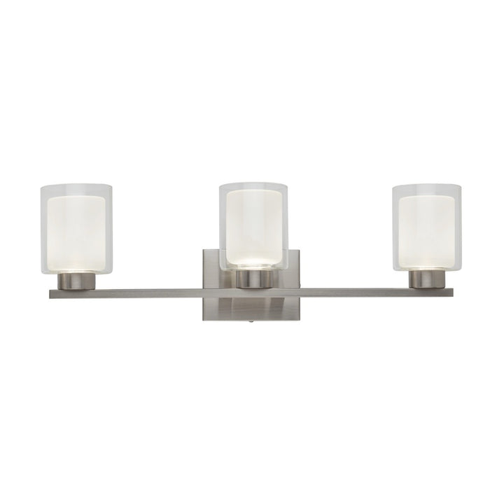 Saville Collection 3-Light Bathroom Vanity Fixture Brushed Nickel