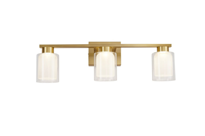 Saville Collection 3-Light Bathroom Vanity Fixture Brass