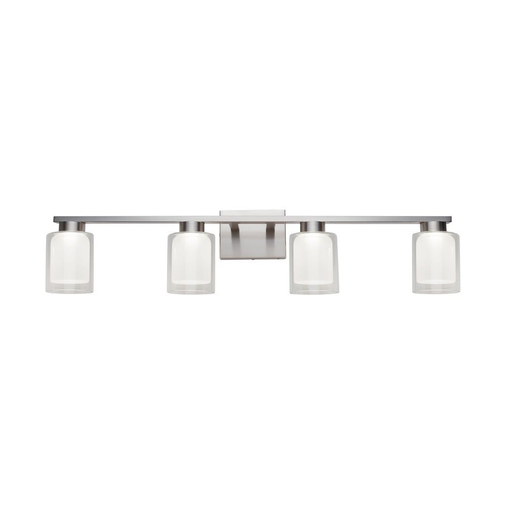 Saville Collection 4-Light Bathroom Vanity Fixture Brushed Nickel