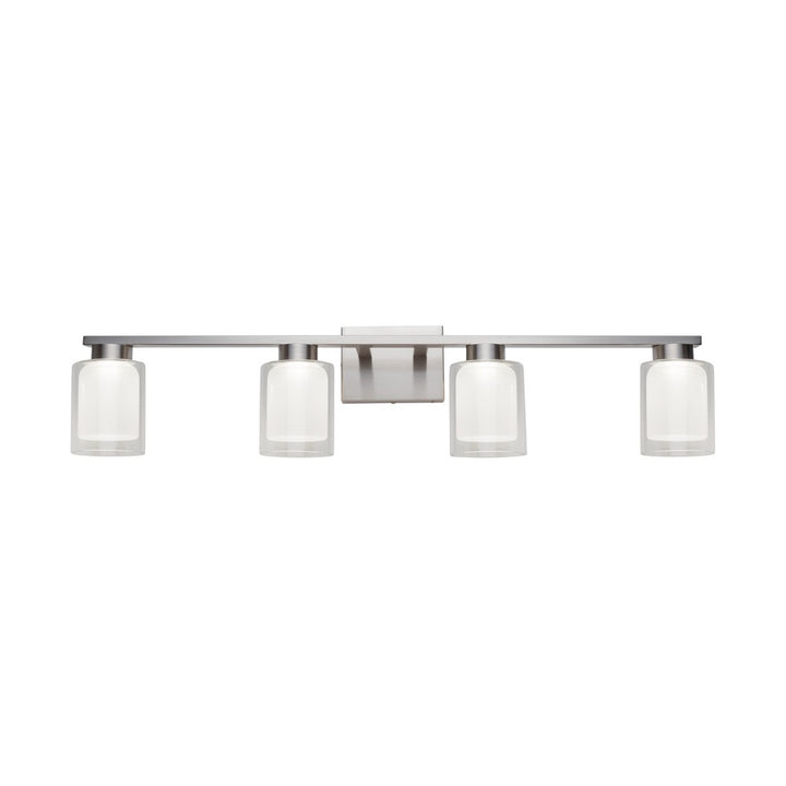 Saville Collection 4-Light Bathroom Vanity Fixture Brushed Nickel