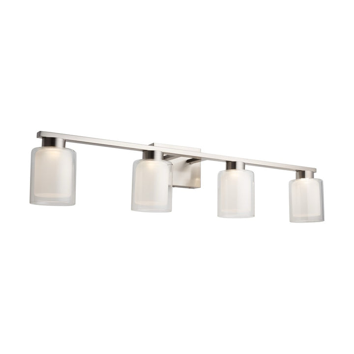 Saville Collection 4-Light Bathroom Vanity Fixture Brushed Nickel