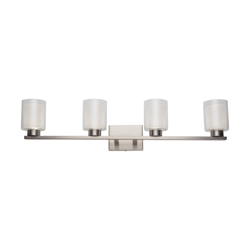 Saville Collection 4-Light Bathroom Vanity Fixture Brushed Nickel