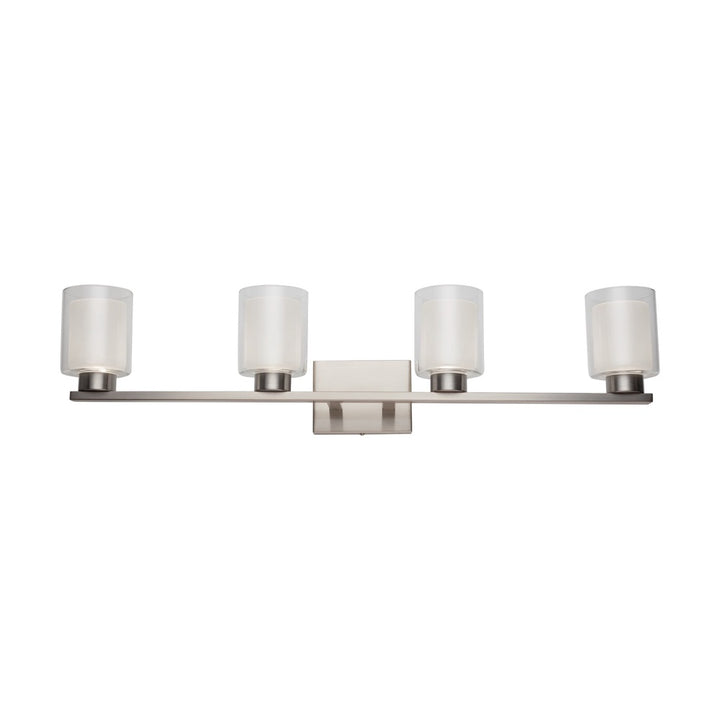 Saville Collection 4-Light Bathroom Vanity Fixture Brushed Nickel