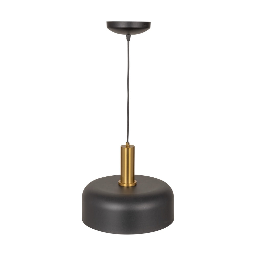 Orsa Collection 1-Light Pendant Black and Brushed Brass