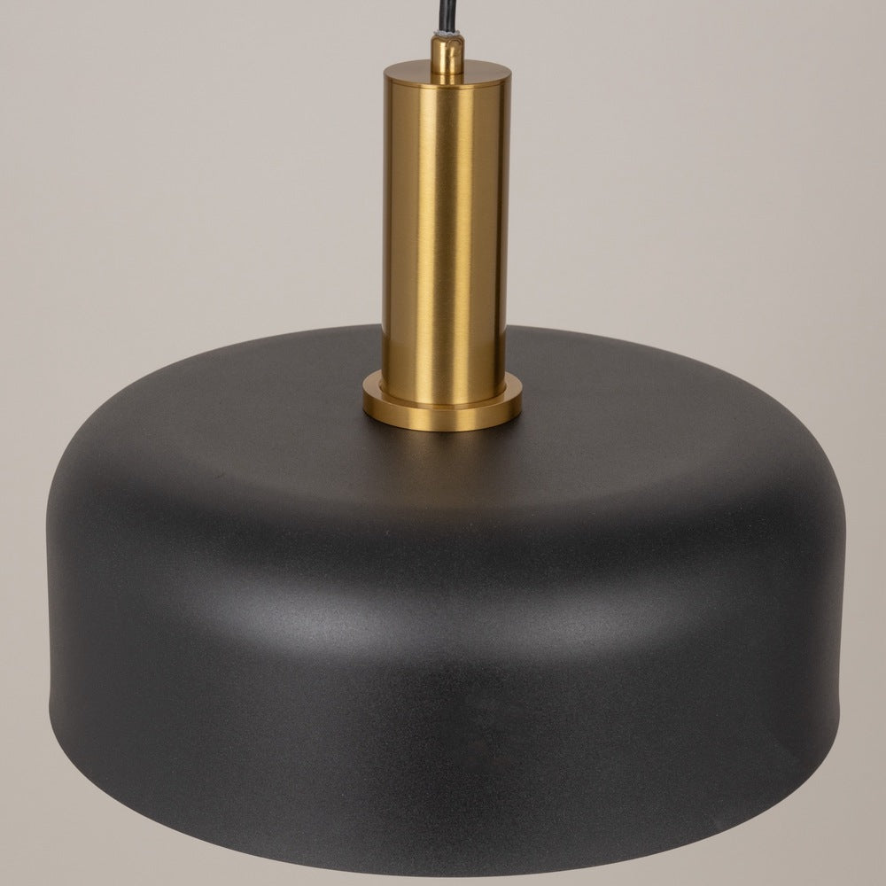 Orsa Collection 1-Light Pendant Black and Brushed Brass