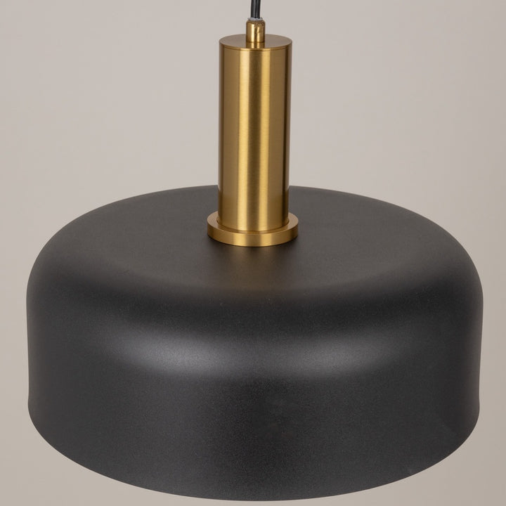 Orsa Collection 1-Light Pendant Black and Brushed Brass