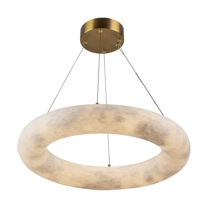 Camila Collection 1-Light 19" Chandelier Brushed Brass