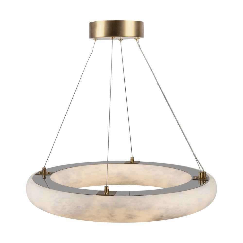 Camila Collection 1-Light 19" Chandelier Brushed Brass