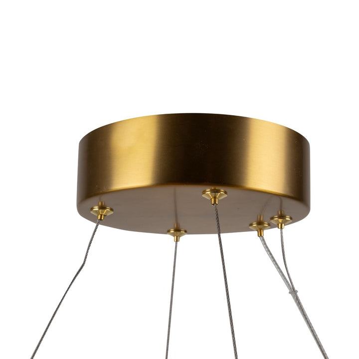 Camila Collection 1-Light 19" Chandelier Brushed Brass