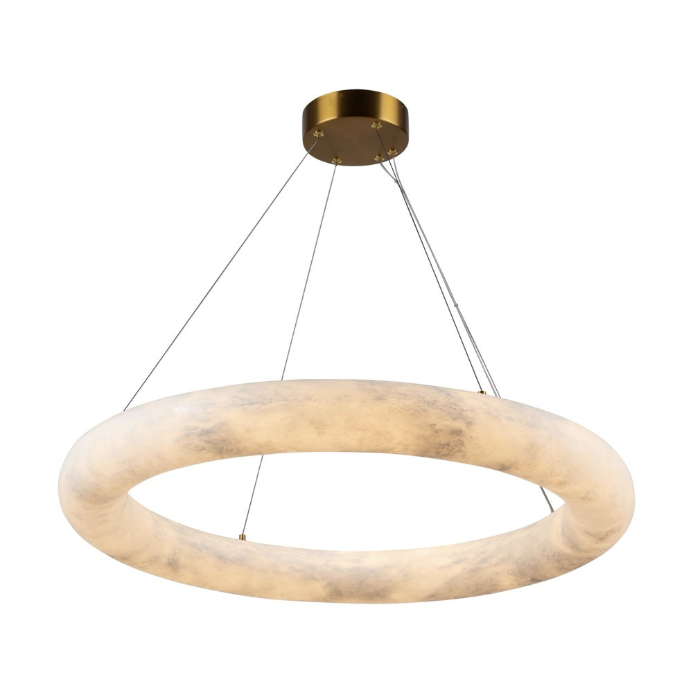 Camila Collection 1-Light 27" Chandelier Brushed Brass
