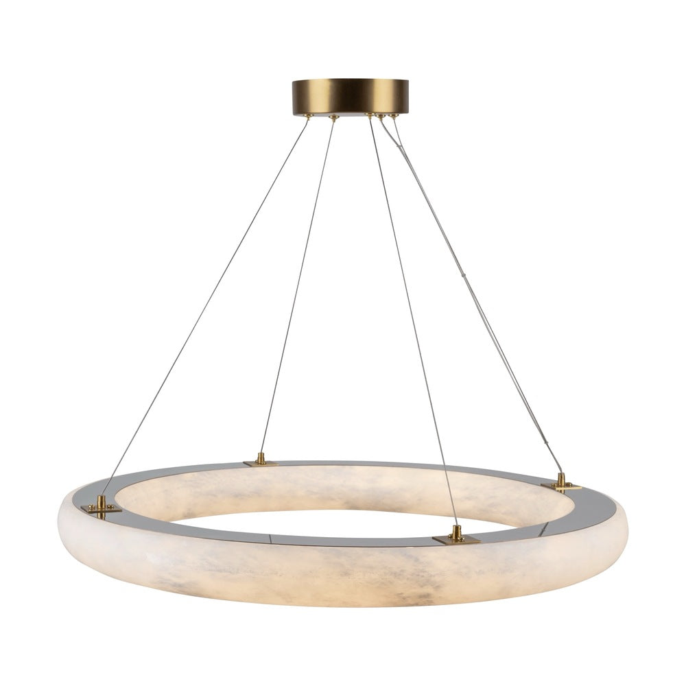 Camila Collection 1-Light 27" Chandelier Brushed Brass
