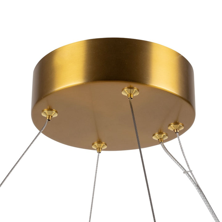 Camila Collection 1-Light 27" Chandelier Brushed Brass