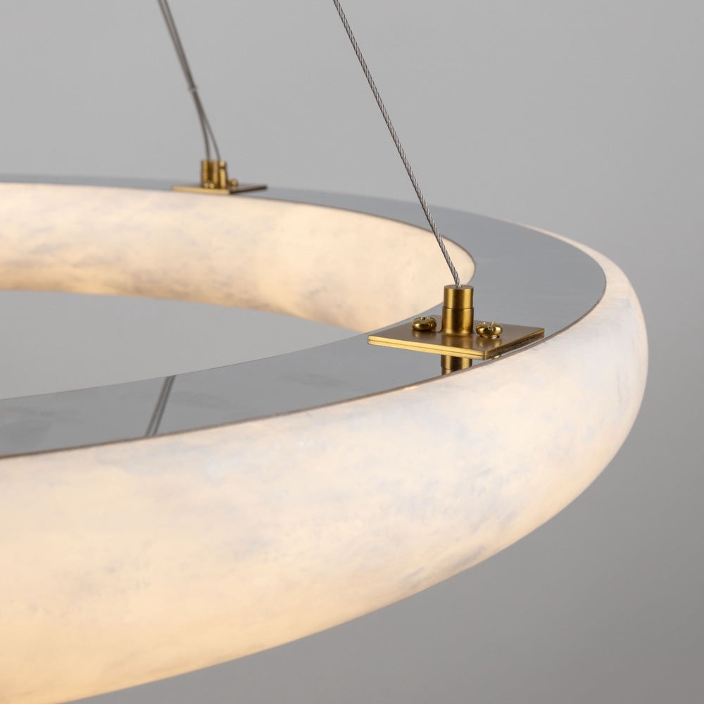 Camila Collection 1-Light 27" Chandelier Brushed Brass