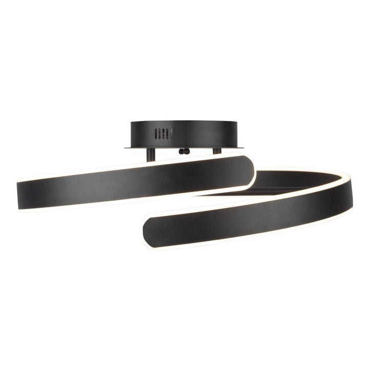 Sirius Collection Integrated LED Semi-Flush Mount, Black
