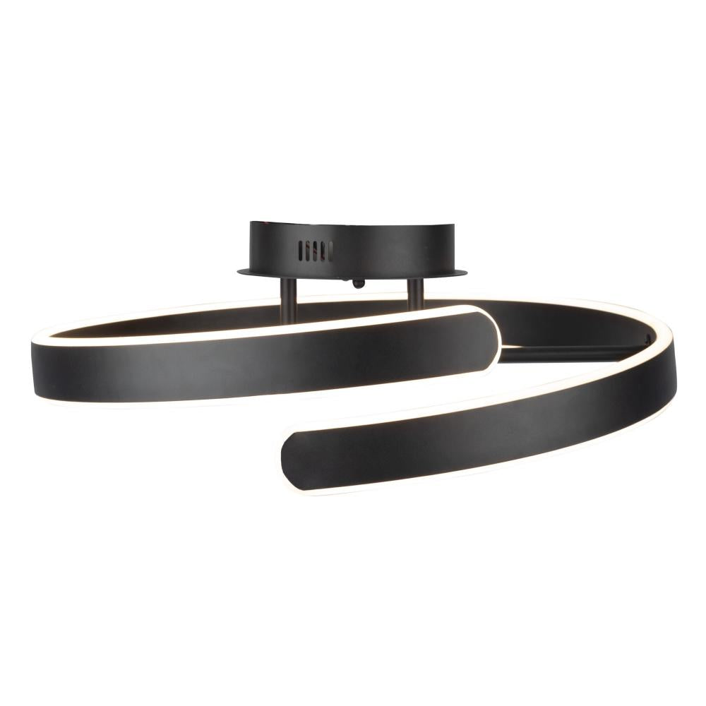 Sirius Collection Integrated LED Semi-Flush Mount, Black