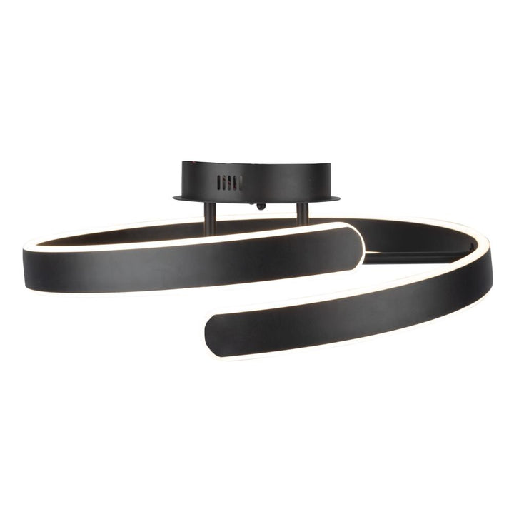 Sirius Collection Integrated LED Semi-Flush Mount, Black