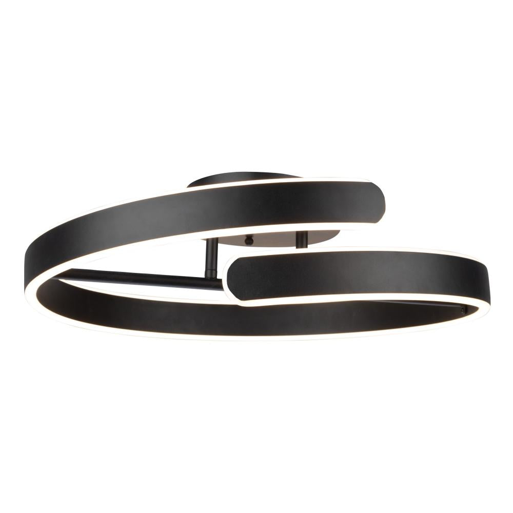 Sirius Collection Integrated LED Semi-Flush Mount, Black
