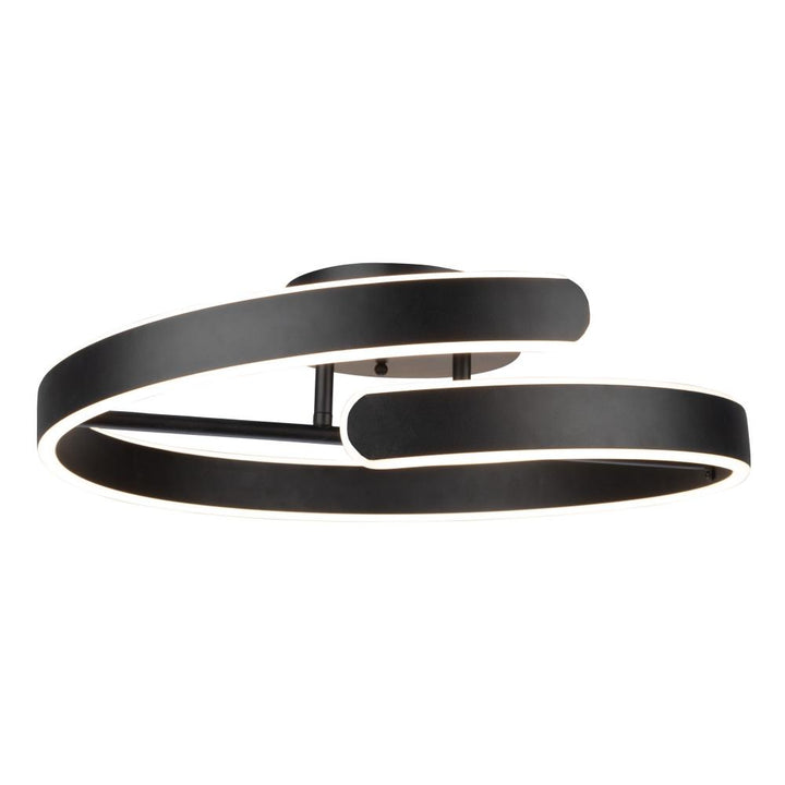 Sirius Collection Integrated LED Semi-Flush Mount, Black
