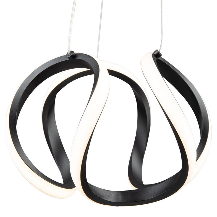 Mira 15W LED Pendant Black
