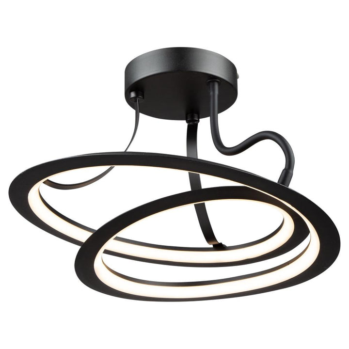 Ara 24W LED Semi-Flush Mount Black