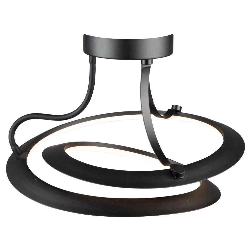 Ara 24W LED Semi-Flush Mount Black