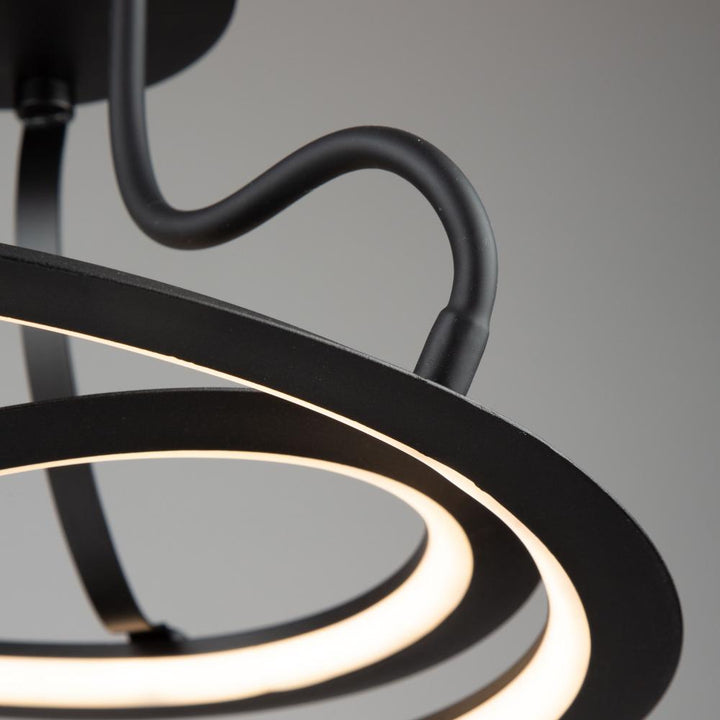Ara 24W LED Semi-Flush Mount Black