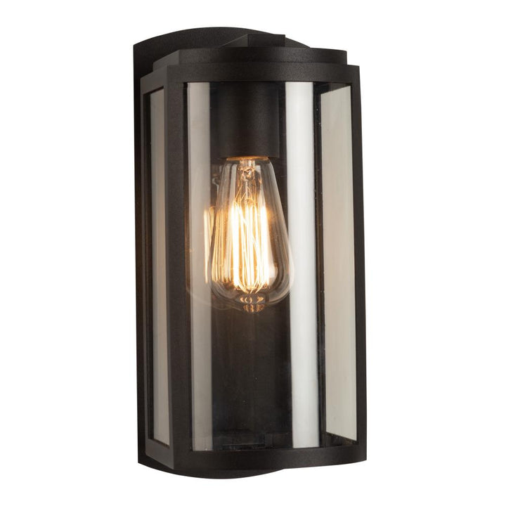 Lakewood Collection 1-Light Exterior Wall Light, Matte Black