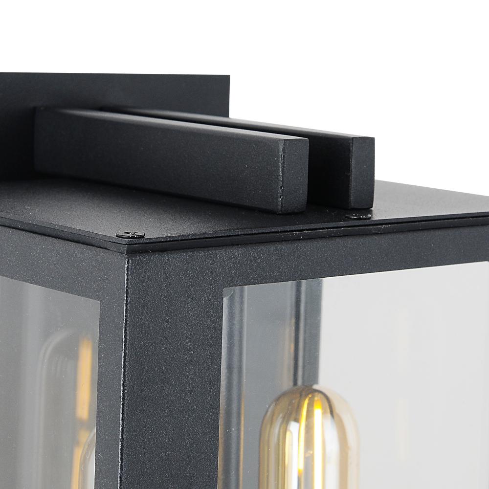 Waterville Collection 2-Light Exterior Wall Light, Matte Black