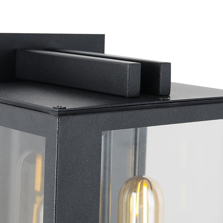 Waterville Collection 2-Light Exterior Wall Light, Matte Black